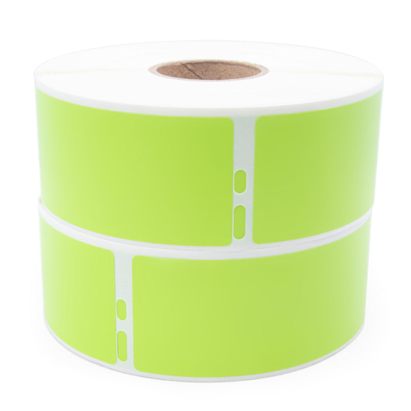 LabelValue LV-30252 Compatible Address Labels (2 Green Rolls Per Pack) - 1-1/8" x 3-1/2" - 350 Labels/Roll - Permanent Adhesive Compatible with DYMO LabelWriter 450 Series and Earlier Printers