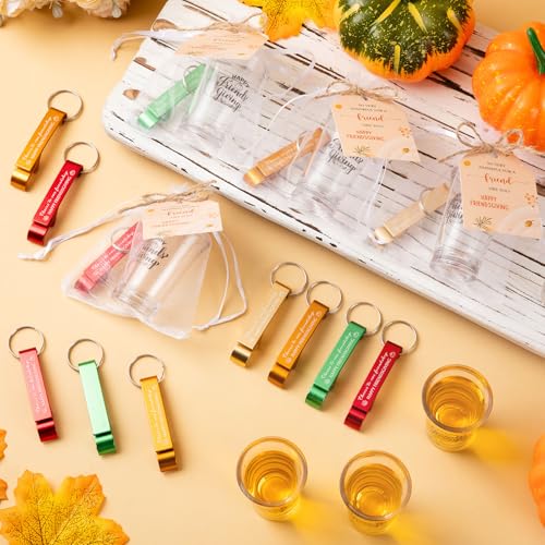 Roshtia Glass Bottle Opener with Card 30 Thanksgiving Acrylic