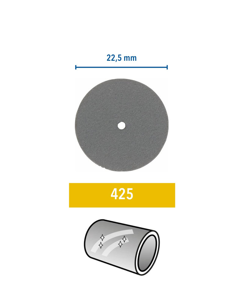 [Australia - AusPower] - Dremel 425 Polishing Wheel - Accessory for Multifunctional Tool with 4 Polishing Wheels for Cleaning and Polishing Glass, Steel, Gold, Sheet Metal and Scratch Removal on Non-Ferrous Materials Dremel 425 polishing wheel 