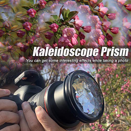 Explopur 77mm Kaleidoscope Prism Camera Glass Filter Variable Number of Subjects SLR Photography Accessories