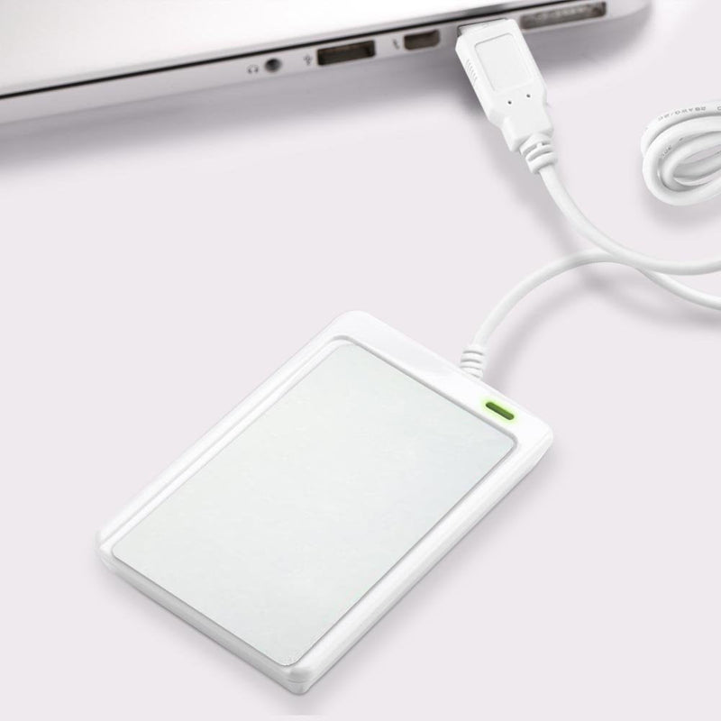 DEWIN USB NFC Reader, ACR122U NFC Reader Writer and 5 ISO 14443A/B IC Cards, White