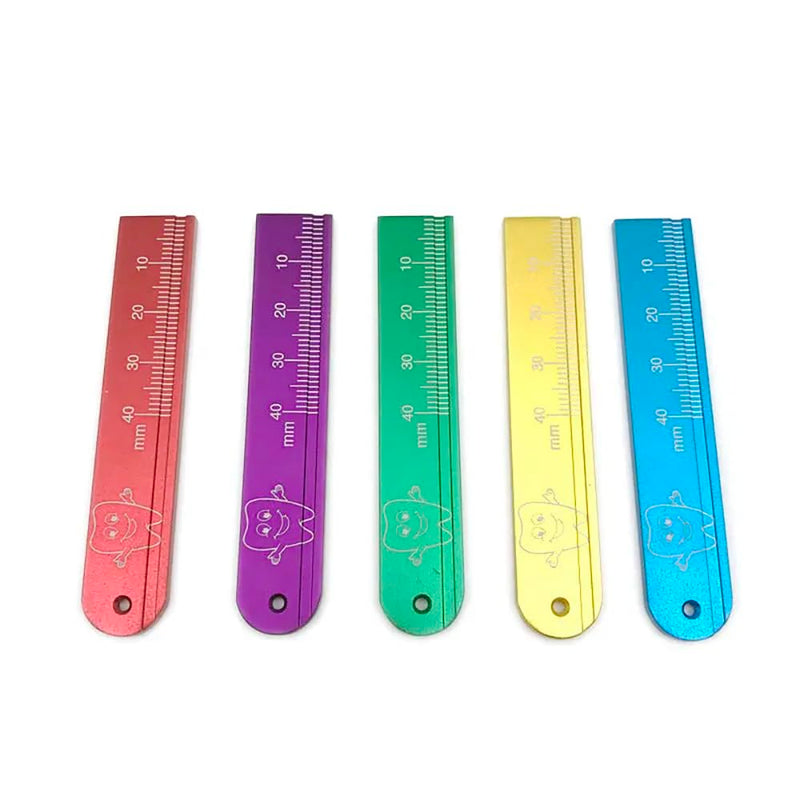[Australia - AusPower] - 5pcs Dental Endo Rulers Span Measure Scale Endodontic Dentist Tools Materials Colorful 