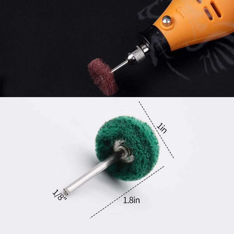 [Australia - AusPower] - 50/100/200pcs Abrasive Wheel, 1" Buffing Polishing Wheels, Metal Polishing Compound for Rotary Tools-1/8"(3mm) Shank, 120 Grit, 180 Grit, 320 Grit, 400 Grit, 600 Grit?50pcs) 50pcs Abrasive Wheel 