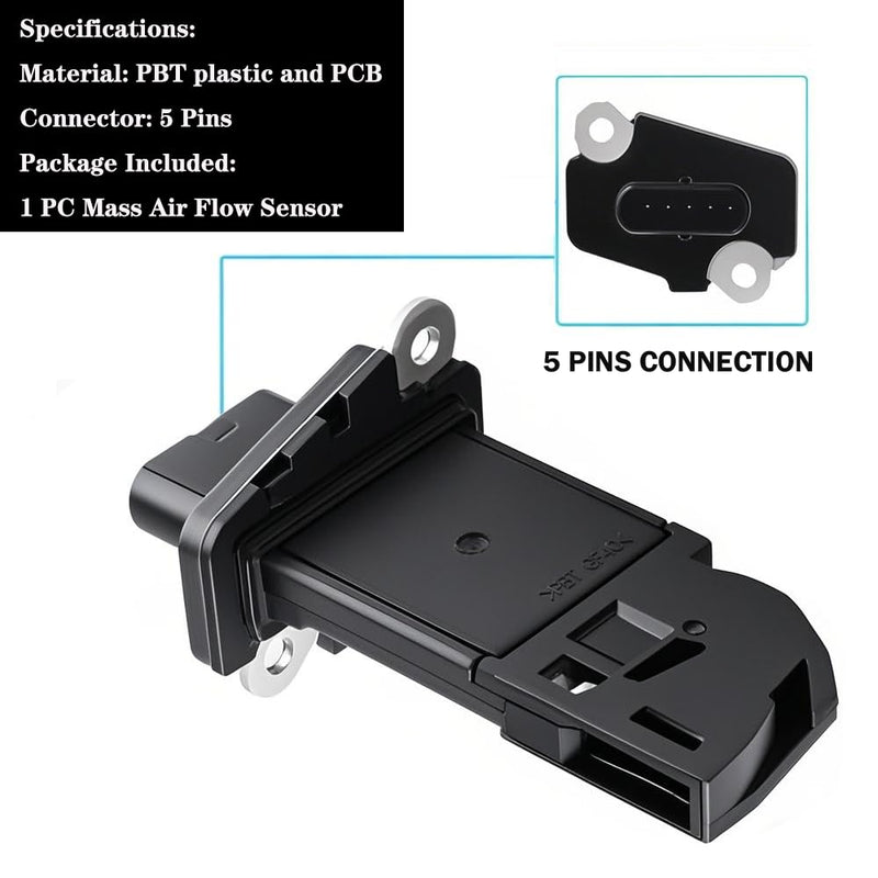 06J906461D Mass Air Flow Sensor – Engine Code Required – Fits Audi 2.0L Turbo CAEB CCTA CBFA CPMA CHJA CPMB – A3 A4 A5 Q3 Q5 – Verify Before Ordering