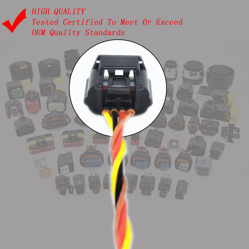 1PCS 4PIN Mass Air Flow Sensor Connector Plug Pigtail Harness 2014-2018 Replacement for Nissan Altima Juke Sentra Rogue AFH60M-48 22680-BV01A 22680-BV80B 22680-5RF0A 1000444-02 AFH60M-55