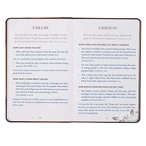 Wisdom From The Word For Men Devotional, Brown Vegan Leather