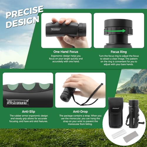 Astromania Monocular Telescope Waterproof Compact Monocular for Adults 8x25