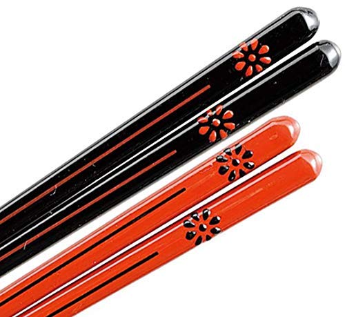 Kawaii 27920 Chopsticks, Chrysanthemum Komon, Lion Mai, Chopsticks Rest, Assortment, 9.1 / 8.3 inches (23 / 21 cm) Chrysanthemum crest x Leo Mai
