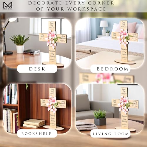 Christian Gifts for Women – God Says You Are Sunflower Plaque, 2-Layer Wood Religious Desk Decor, Faith-Based Inspirational Gift, Sunflower Gifts for Women, Encouragement, Baptism Gift, Teacher Desk Decor (CL Christian Cross For Men)