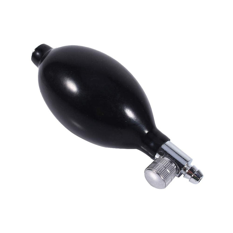 Black Blood Pressure Inflation Bulb - High Quality Latex Replacement Bulb with Vent Valve, Manual Hand Air Pump for Blood Pressure Monitor, Cervical Traction & Massage Cushion