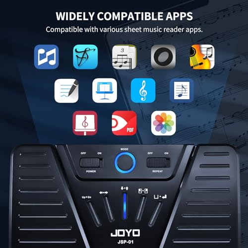 JOYO SP-01 Bluetooth Page Turner Pedal for ipad and JMH-01 Studio Monitor Headphones for Recording