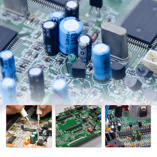 YIXISI 145 Pieces 15 Values Range 0.1uF to 470uF 16V 50V Electrolytic Capacitor Assortment Kit, Aluminum Electrolytic Capacitor, Elkos Capacitor for TV, LCD Monitor, Radio, Stereo 0.1-470uF - 15 values - 145 pieces