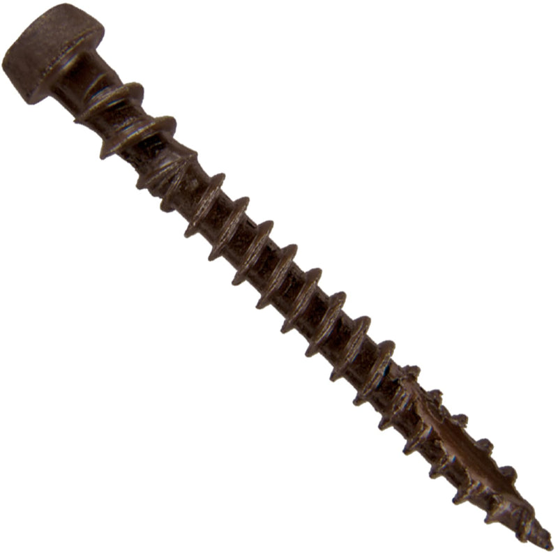 Jake Sales #10 x 1-3/4" Mocha Composite Decking Exterior Coated Wood Screw Torx/Star Drive Head - AQC Lumber Compatible (1 Pound ~130 Screws) MOCHA 1 POUND -130 SCREWS