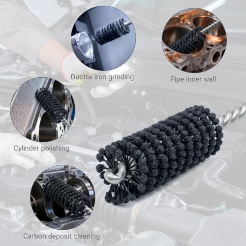 FIMXSD 7/8-inch cylinder hone with 320 grit silicon carbide ball hone for engine cylinders