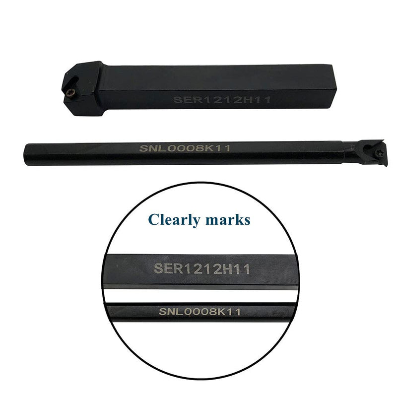 [Australia - AusPower] - 1/2" Lathe Threading Tool External/Internal Threading Holder SER 1212H11+ SNL 0008K11 Threading Holder with 11ER AG60 11IR AG60 Threading Inserts (SER1212H11+SNL0008K11+11ER AG60) SER1212H11+SNL0008K11+11ER AG60 