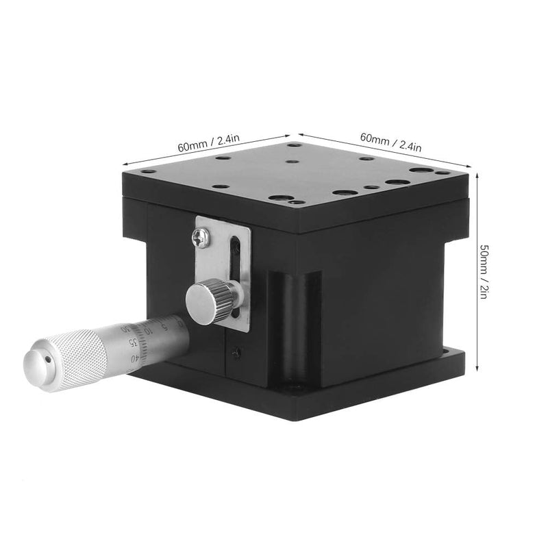 [Australia - AusPower] - Jectse Manual Z Linear Stage,Micrometer Fine Tuning Bearing Slide Table,Precision Trimming Cross Roller Z-axis Linear Position Stage 2.4 * 2.4in,for Precision Inspection, Equipment 