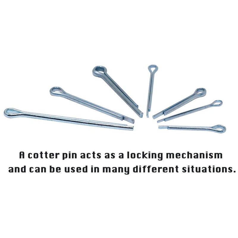 [Australia - AusPower] - T.K. Excellent Cotter Pin Assortment,Zinc Plated Premium Quality Cotter Pins Kit,Holds Pins 106Pcs 