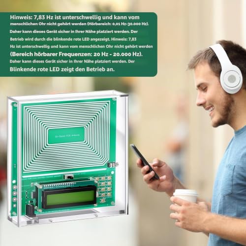 Schumann Frequency Generator 7.83 Hz, Schumann Wave Generator, Adjustable Frequency Generator, Adjustable Ultra Low Frequency for Office and Home Use