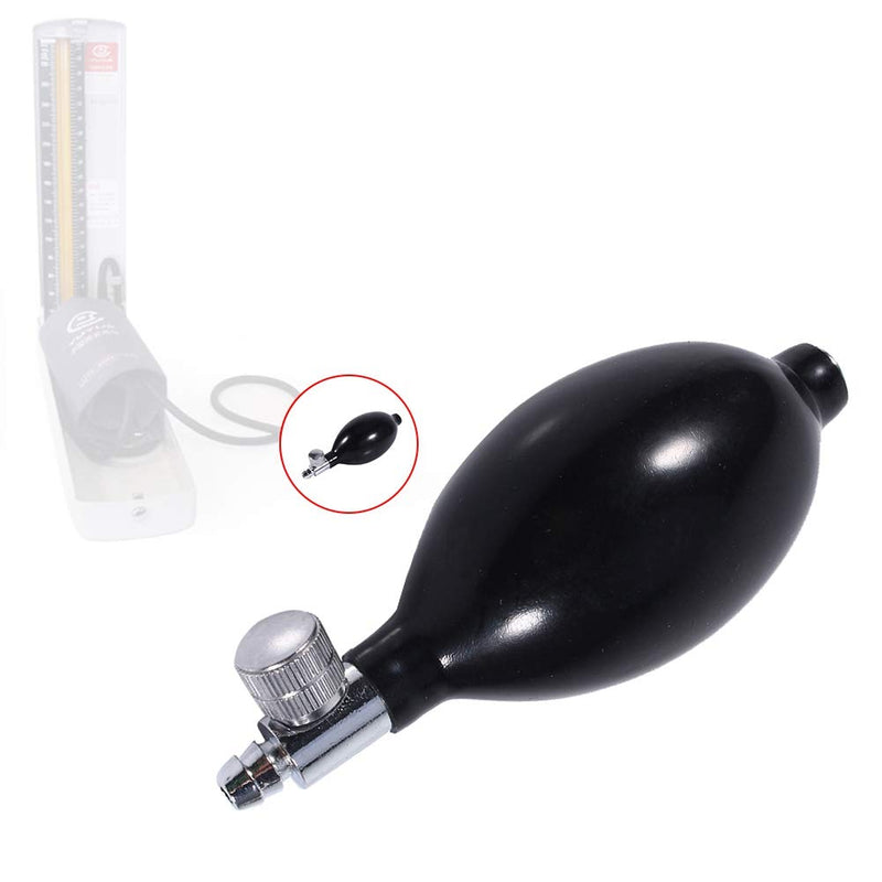 Black Blood Pressure Inflation Bulb - High Quality Latex Replacement Bulb with Vent Valve, Manual Hand Air Pump for Blood Pressure Monitor, Cervical Traction & Massage Cushion