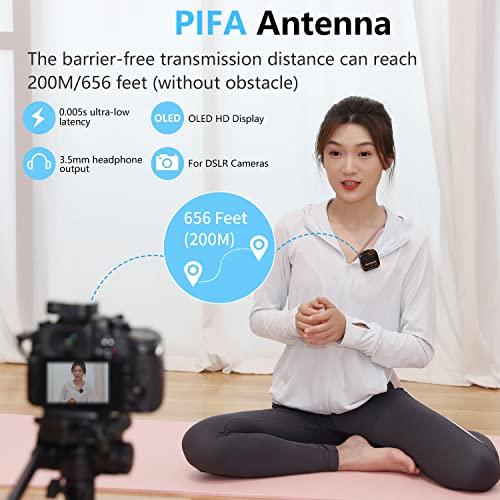 Saramonic Blink900 B1TG Wireless Lavalier Microphone System & 656ft Range & Monitor for Canon Nikon DSLR Camera, Camcorder, for Interview, Vlogging, Tiktok, YouTube Video, News Gathering