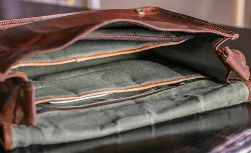 [Australia - AusPower] - 11 inch Small Crossbody Shoulder Genuine Leather iPad/Tablet Vintage Messenger Bag For 10.5 inch iPad Pro for Women & Men Simple 