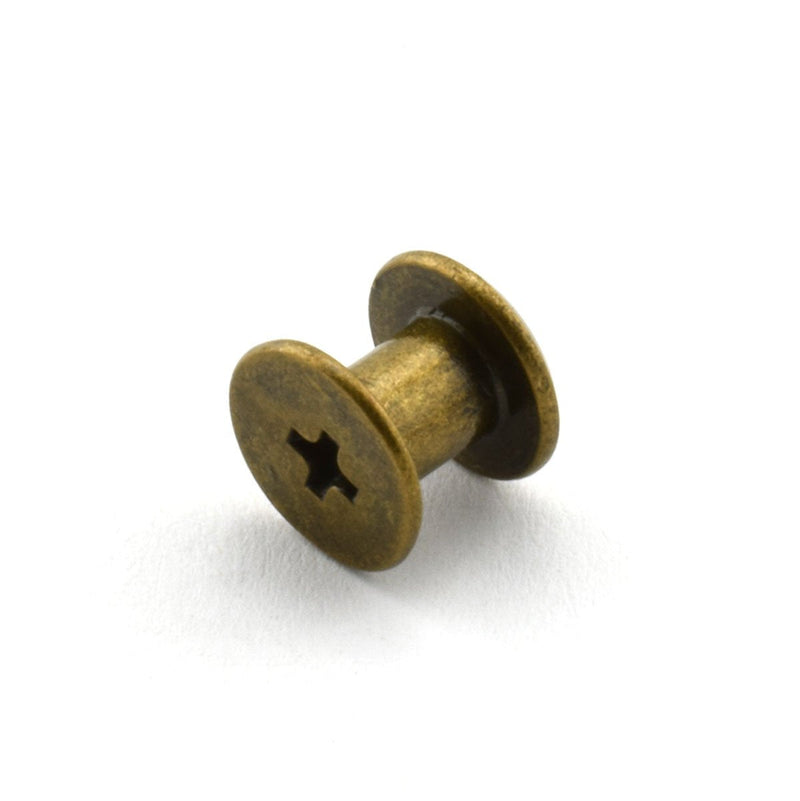 [Australia - AusPower] - LQ Industrial 120pcs Chicago Screw Cross Head Phillips Drive Binding Screws Rivet Book Binding DIY Leather Craft Assembly Bolt 5x6mm Bronze 