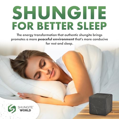 Shungite World Authentic Shungite Cube Unpolished 50 mm / 1.96" Chakra Energy Natural Healing Crystal Real Black Cube Home Office Protection Desk Decor Meditation Reiki Grounding Stone 50 mm / 1.96"