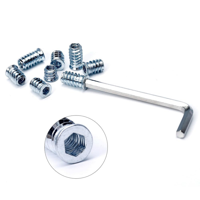 220pcs Threaded Inserts for Wood, 1/4-20 x 10mm 15mm 20mm, 5/16-18 x 15mm 20mm, Wood Screw Insert Nut 1/4-20 x 10/15/20mm & 5/16-18 x 15/20mm*220pcs