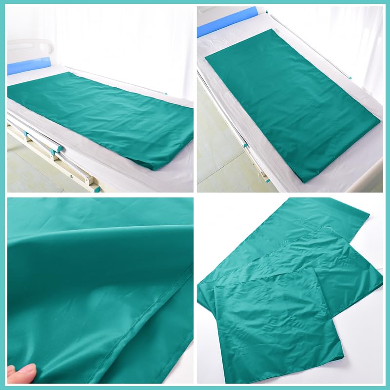 [Australia - AusPower] - Reusable Tubular Slide Sheet for Patient Transfer - Hospital & Home Care Bed Mobility Aid with Smooth Glide Technology, Fits Wheelchairs/Cars, Green (L) Large 