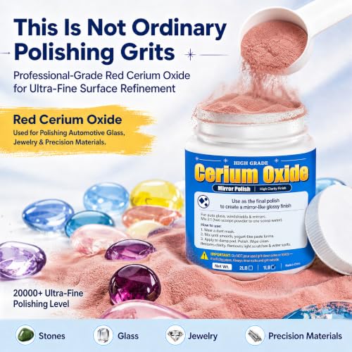 Red Cerium Oxide Rock Tumbler Polish, Ultra-Fine Final Polishing Grit