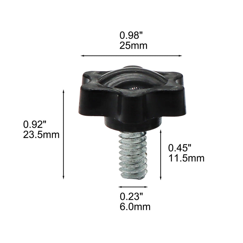[Australia - AusPower] - Aiwaiufu 1/4"- 20 Threaded Knurled Thumb Nuts, Black Knobs Clamping Screws, Grip Knob Screw 10 Pieces 