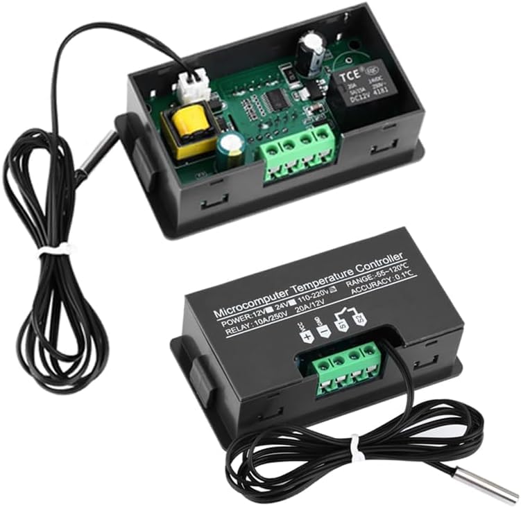 [Australia - AusPower] - GERUI Pack of 2 W3230 20A DC 110-220V Digital Temperature Controller, Digital Thermostat Temperature Switch 50-120°C with NTC 10K Sensor Probe 