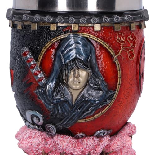 Nemesis Now Assassin's Creed Shadows red goblet, 19.5cm tall, detailed design, perfect for collectors and fans of the series.