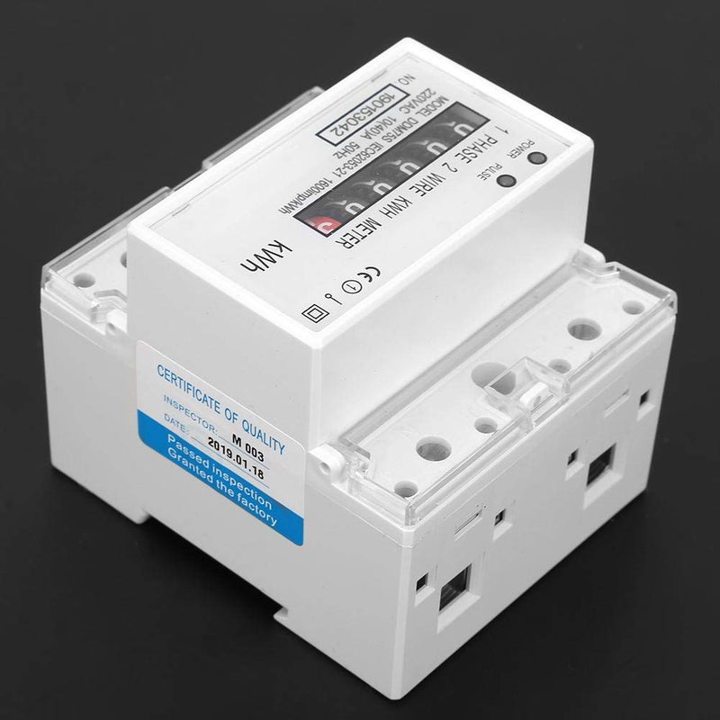 [Australia - AusPower] - Electric Meter, Mini Lightweight Single Phase 4P LED Din Rail Electricity Power Consumption Wattmeter Energy Mete DDM75S 10-40A 