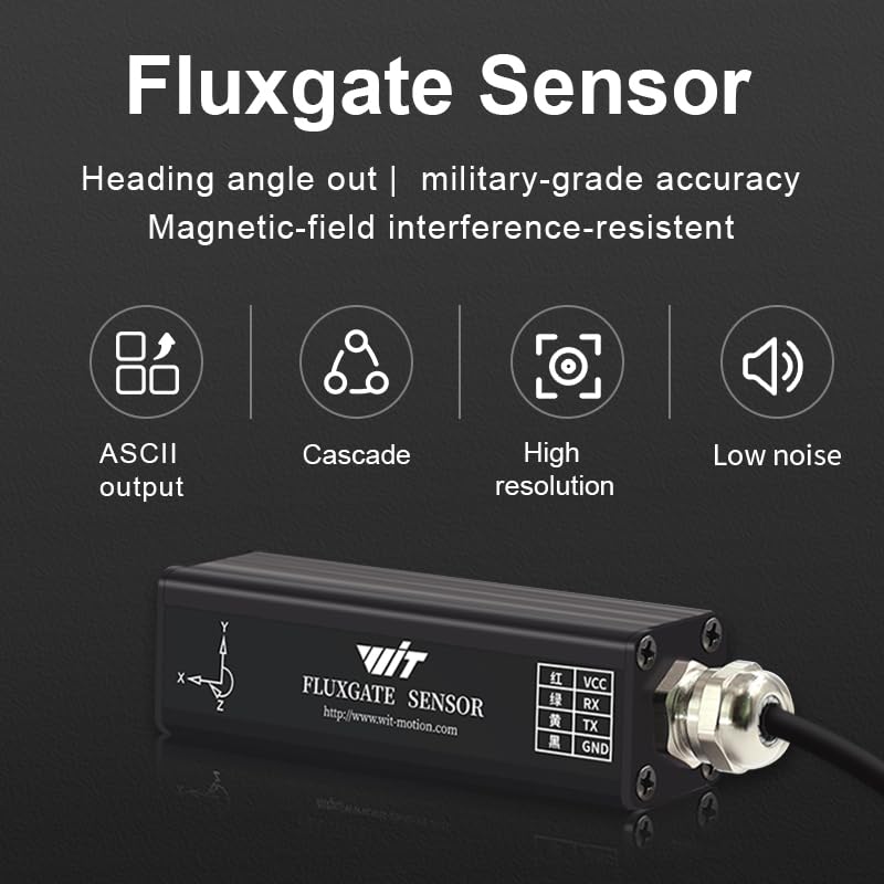 WitMotion HWT3100 three-axis electronic compass geomagnetic sensor magnetometer heading angle fluxgate, three-dimensional space magnetic field size measurement, RS485 output, 5V