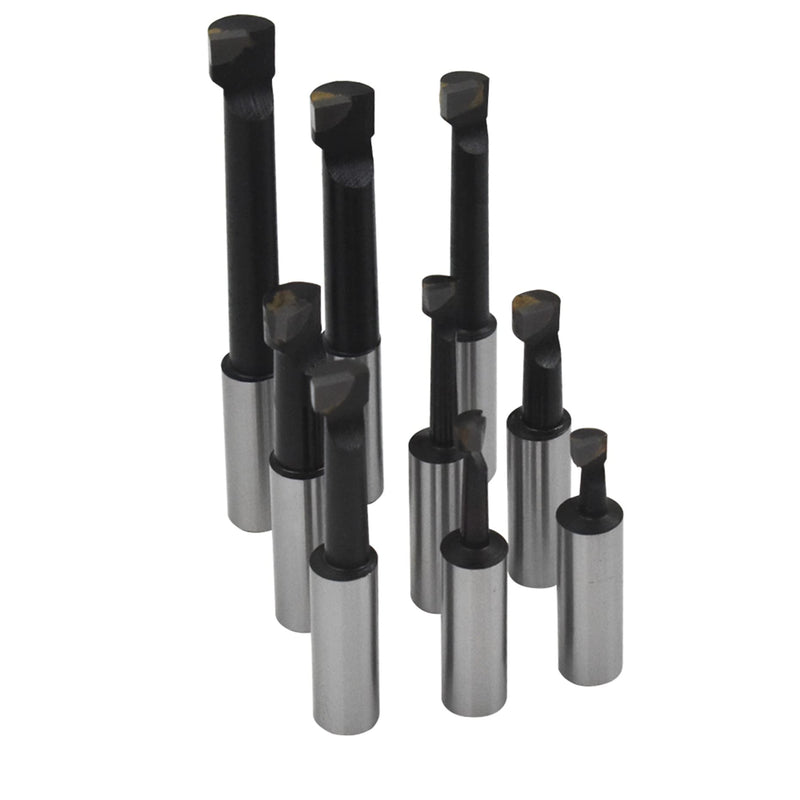 [Australia - AusPower] - 1/2 Inch Shank Boring Bar Set C6 9Pcs Carbide Tipped Bars Lathe Tool 