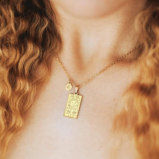 ESOTHERIC Leo Birthday Gifts for Women- Zodiac Gifts Box Set with Crystals, Oracle Card Deck, Zodiac and Constellation Necklace, Succulent Candle, Incense Cones, Horoscope and Crystal Guide