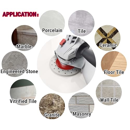 NBB Welded Diamond Disc 3 in 1 High Efficiency and Life Grinding in Granite, Marble, Ceramic, Tiles, Porcelain, Natural Stone, Dry Stone, 22.23 mm, Connected to Angle Grinder (1, Medium)