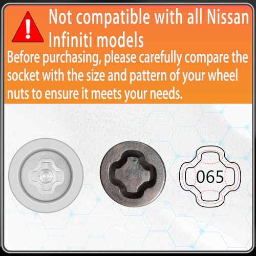 065 Wheel Locking Nut Key for Nissan Infiniti, ID 21mm Lug Socket socket 065