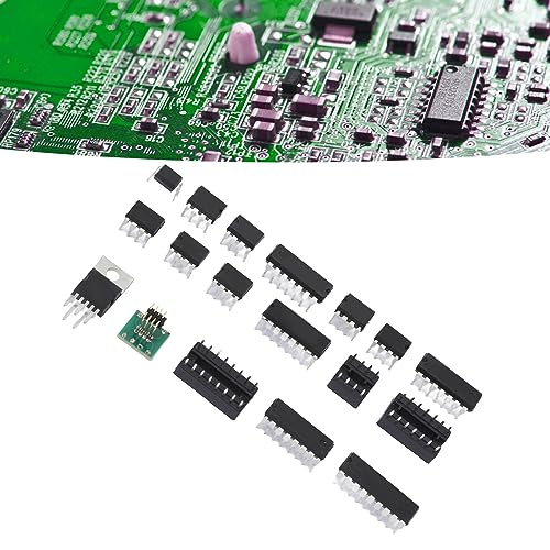 XL IC Chip Assortment Kit 150pcs Optocoupler Timer Oscillator Dual Opamp Quad Opamp with Plastic Storage Box Suitable for PC817 ICL7660S NE555 LM358