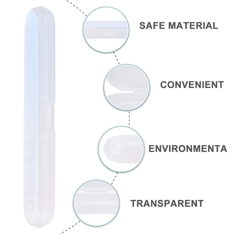 [Australia - AusPower] - 2pcs Thermometer Case Plastic Digital Thermometer Storage Box Containers Needle Storage Box Pencil Case for Home Office Travel 