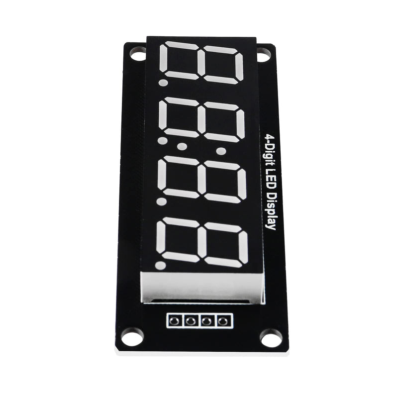 [Australia - AusPower] - 5PCS TM1637 0.56" LED Display Digital Tube Decimal 7 Segment 4 Digit Clock Double Dots Drive Chip Tube Module Serial Driver Board with Pin Header (Yellow) Yellow 