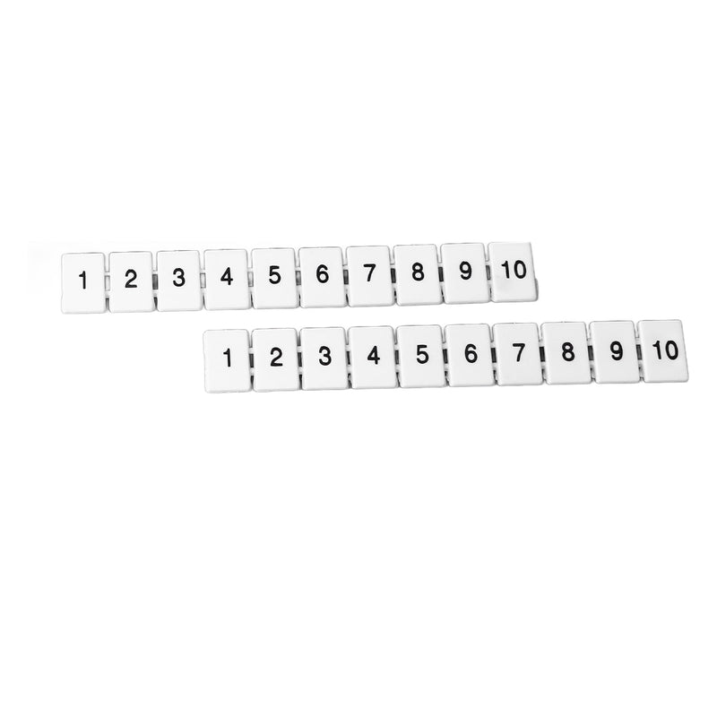 100PCS Terminal Marker Strip Blocks Labels MarkingHeat Nylon Terminal Blocks LabelsMarkers Bar Clear Visible Numbered Assembly