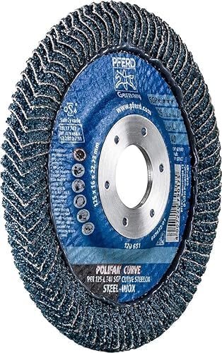 [Australia - AusPower] - PFERD POLIFAN®-Curve Radial Type Flap Disc - 6" x 7/8", 40 Grit Zirconia, Welding Accessory and Angle Grinder Attachment - for Steel and Stainless Steel (INOX) Grinding - Pack of 1 - Part 67200 Very Coarse 6" x 7/8" Medium 