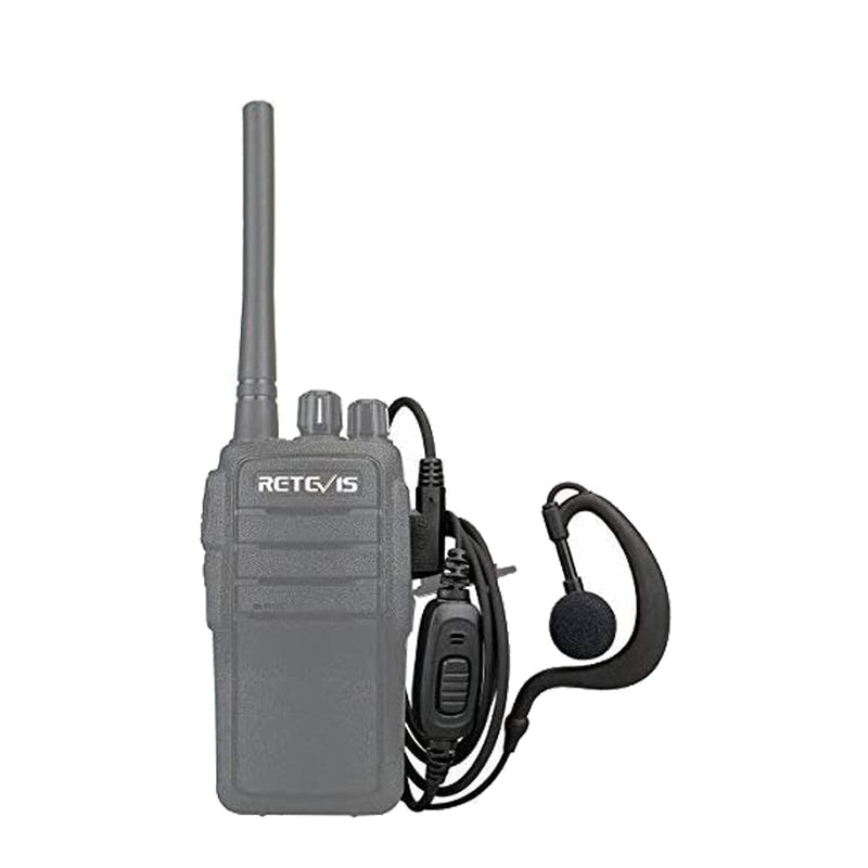 [Australia - AusPower] - Retevis Case of 10, Two Way Radio Earpiece with Mic Single Wire Earhook Headset Compatible with Baofeng BF-888S UV-5R H-777 RT22 Arcshell AR-5 Walkie Talkies 
