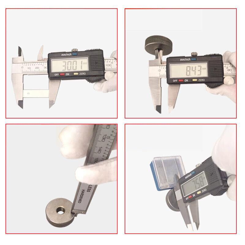 [Australia - AusPower] - Digital Caliper jj-shop24 Calliper Measuring Gauge 0-150mm LCD Display Metal Stainless Steel Measuring 