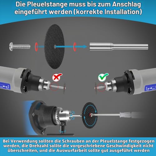 86 pieces cutting discs, 32 mm metal cutting wheels and 24 mm resin cutting discs with 6 pieces mandrel and screwdriver, resin circular saw blades for rotary tools