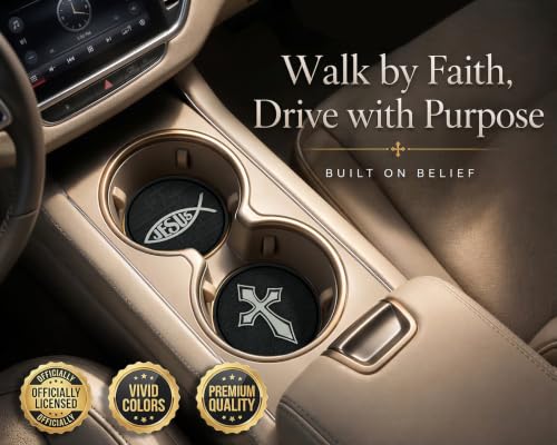 Christian Jesus Fish Religious Automotive Silicone Coasters Set of 4 Religious 4-pack