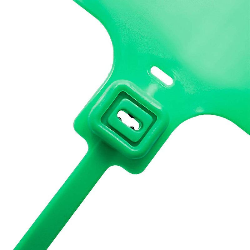 [Australia - AusPower] - Plastic Seals Shipping Tags Logistics Use Big Sign Tie Large Label Tie, 255mm Total Length, Package of 100pcs (Green) Green 