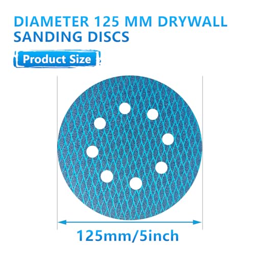 Pack of 80 125 mm Sandpaper, Eccentric Sanding Discs, 8-Hole Grain 60-400 Sanding Pads, Abrasive Resistant to Clogging for Random Orbital Sander Sanding Machine Polishing Machine 60/80/120/150/180/240/320/400